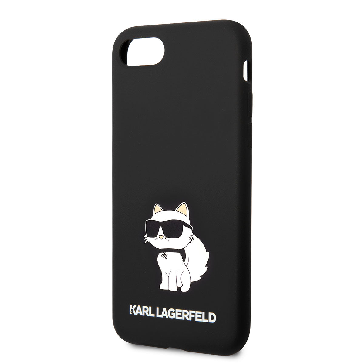 Apple iPhone 8 Kılıf Karl Lagerfeld Silikon Choupette Dizayn Kapak Siyah