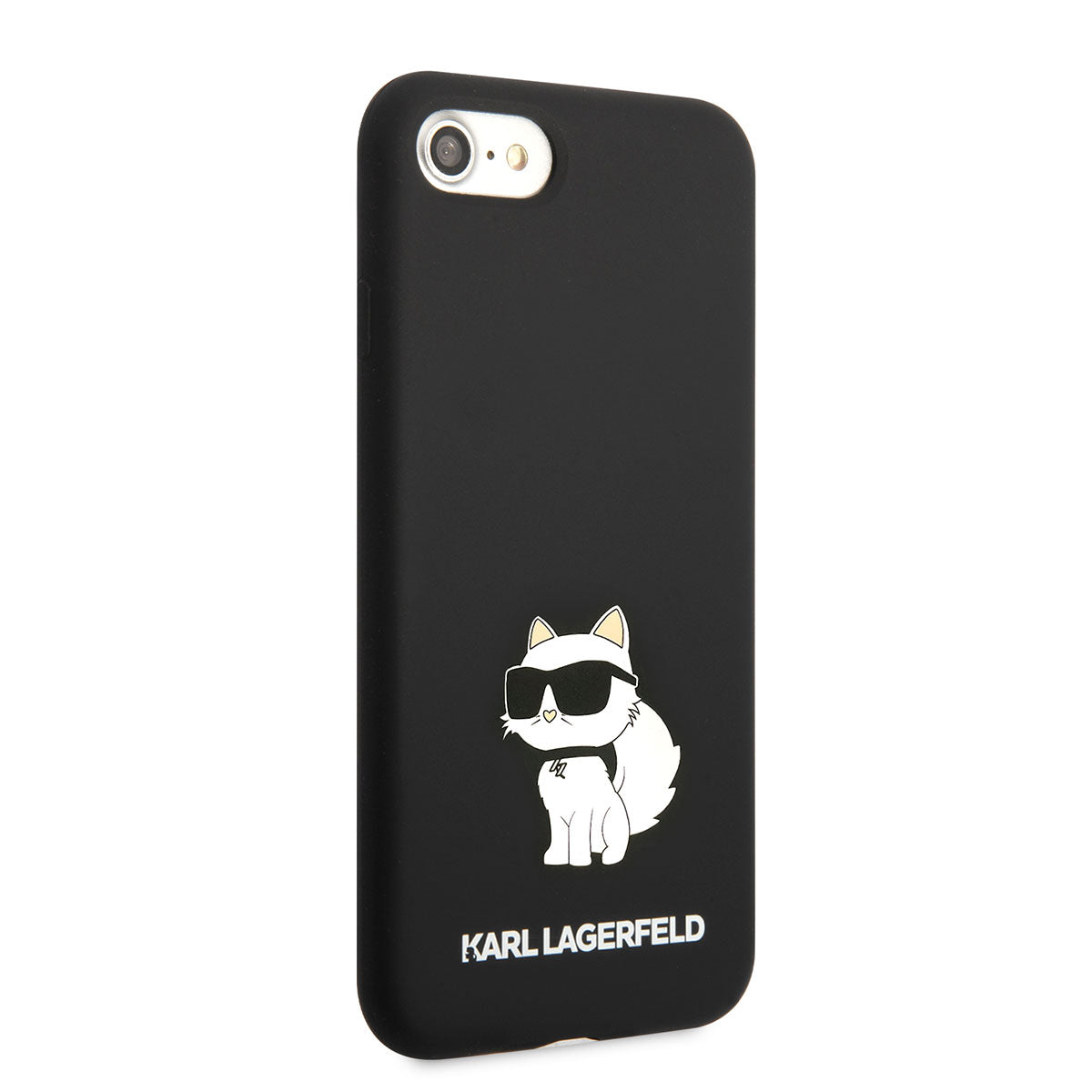 Apple iPhone 8 Kılıf Karl Lagerfeld Silikon Choupette Dizayn Kapak Siyah