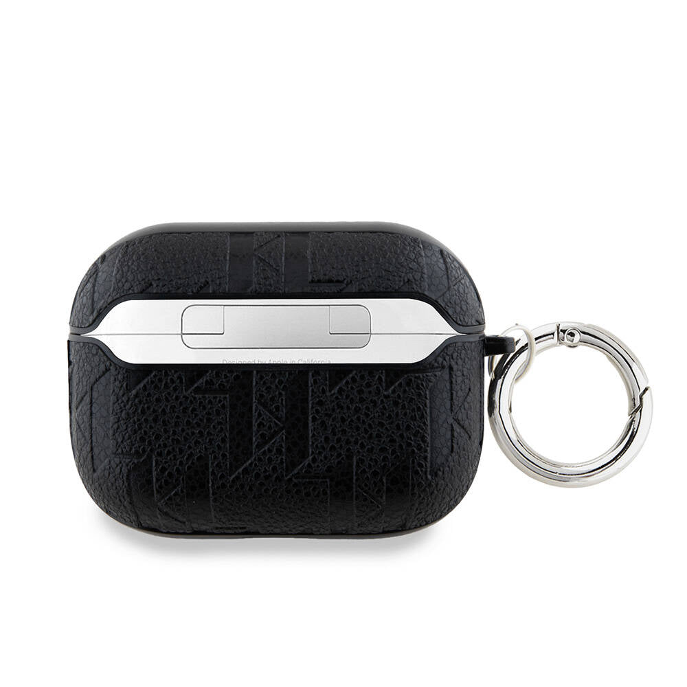 Apple Airpods Pro 2 Kılıf Karl Lagerfeld Orjinal Lisanslı Monogram Silikon Kapak Siyah