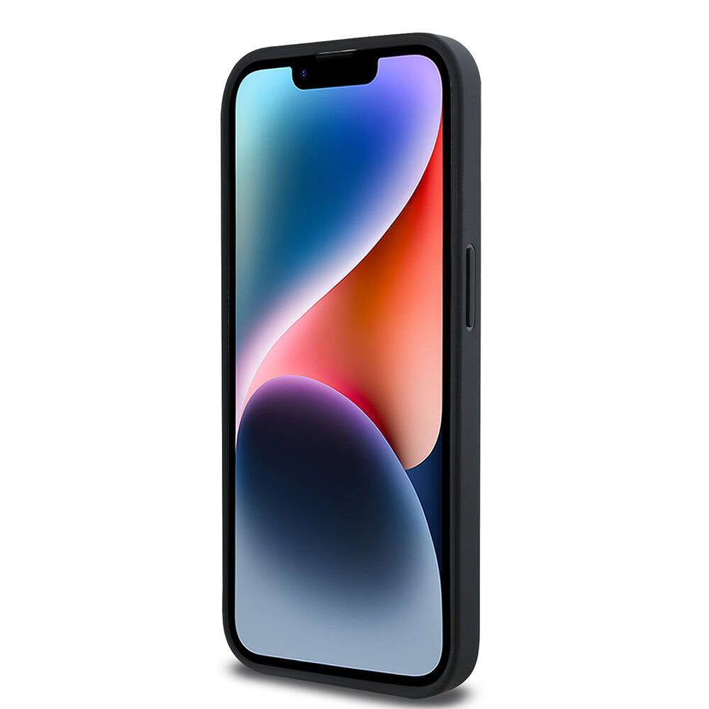 Apple iPhone 14 Pro Max Kılıf Karl Lagerfeld Orjinal Lisanslı Magsafe Şarj Özellikli KL Yazılı Hot Stamp Kapak Siyah