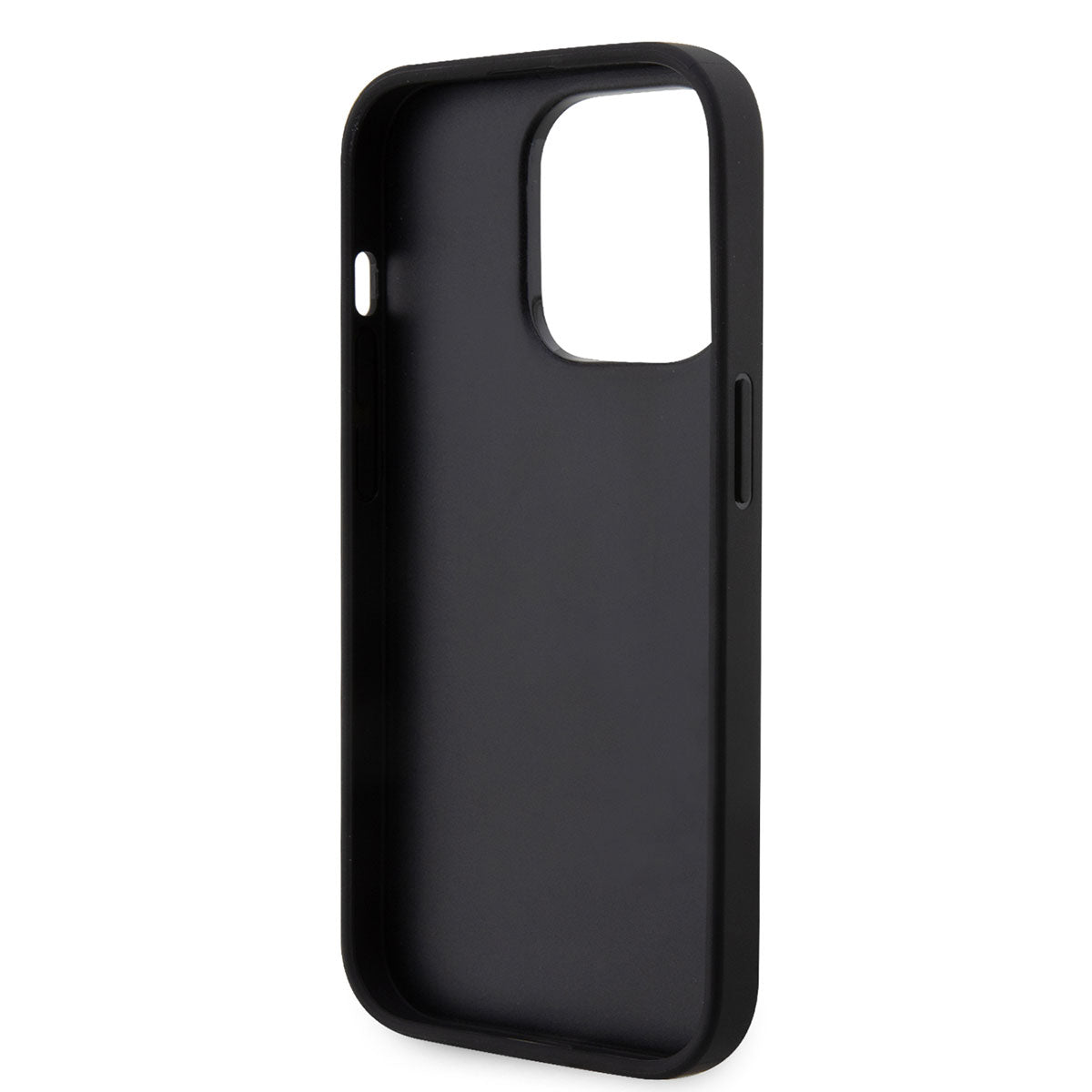 Apple iPhone 14 Pro Max Kılıf Karl Lagerfeld Saffiano Deri K&C Dizayn Kapak Siyah
