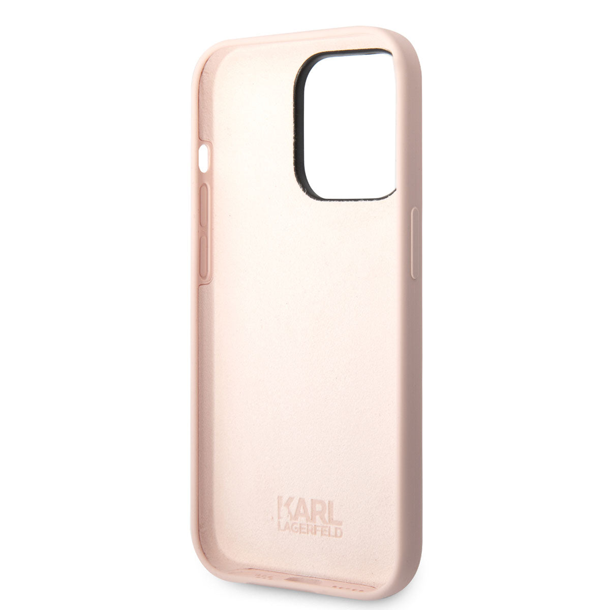 Apple iPhone 14 Pro Max Kılıf Karl Lagerfeld Silikon Choupette Dizayn Kapak Pembe