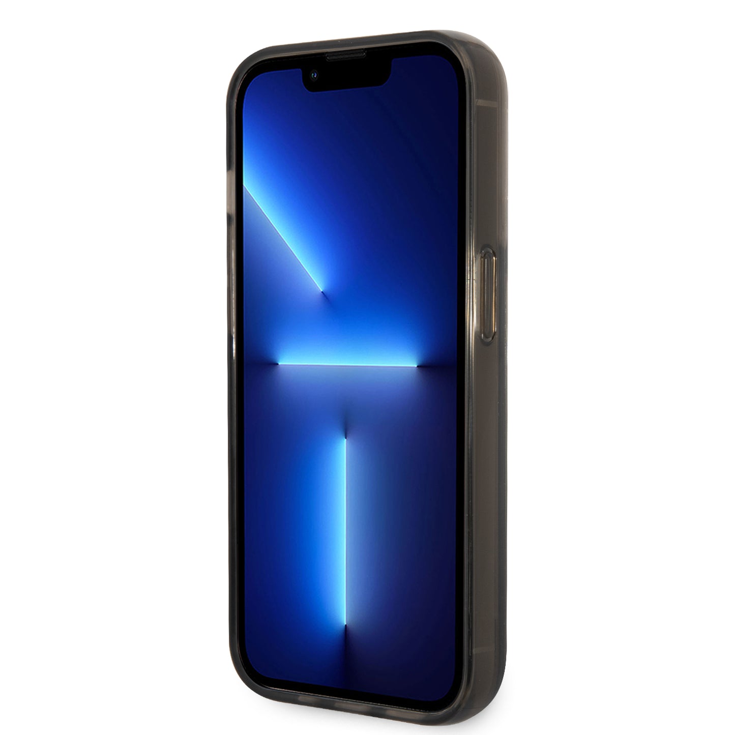 Apple iPhone 14 Pro Max Kılıf Karl Lagerfeld Sıvılı Simli Choupette Head Dizayn Kapak Siyah