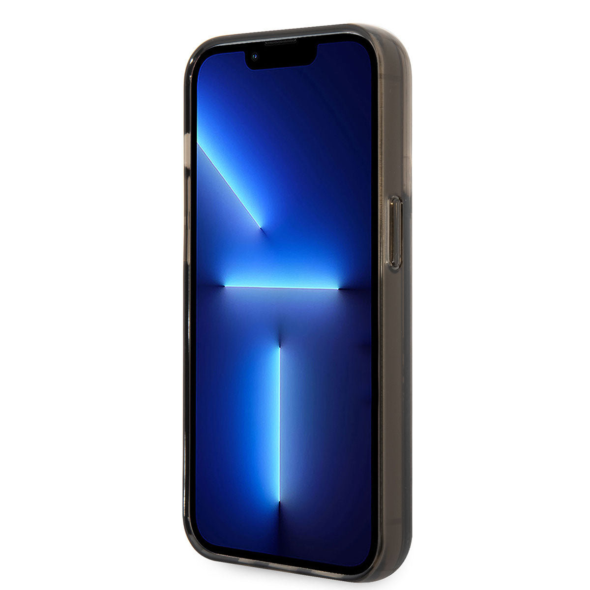 Apple iPhone 14 Pro Max Kılıf Karl Lagerfeld Sıvılı Simli Elong Dizayn Kapak Siyah